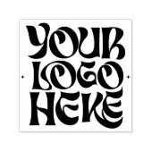 Ihr Geschäftslogo Benutzerdefiniert Groovy Permastempel (Design)