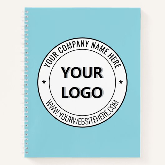 Ihr Geschäftslogo-Text Branded Notizbuch Beispiel (Vorderseite)
