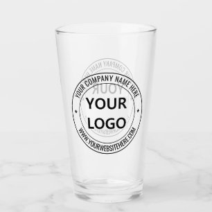 Ihr Geschäftslogo Text Gebrandetes Bierglas Beispi Glas