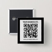 Ihr Geschäftsname & editierbarer QR-Code Button (Vorne & Hinten)
