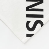 Ihr Geschäftsnamensmuster | Schwarz/Weiß Fleecedecke (Ecke)