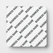 Ihr Geschäftsnamensmuster | Schwarz/Weiß Fotoplatte (Vorderseite)