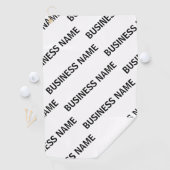 Ihr Geschäftsnamensmuster | Schwarz/Weiß Golfhandtuch (Insitu)