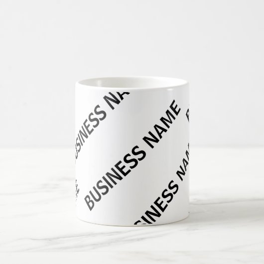 Ihr Geschäftsnamensmuster | Schwarz/Weiß Kaffeetasse (Mittel)