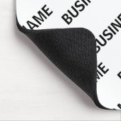 Ihr Geschäftsnamensmuster | Schwarz/Weiß Mousepad (Ecke)