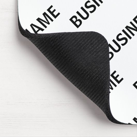 Ihr Geschäftsnamensmuster | Schwarz/Weiß Mousepad (Ecke)