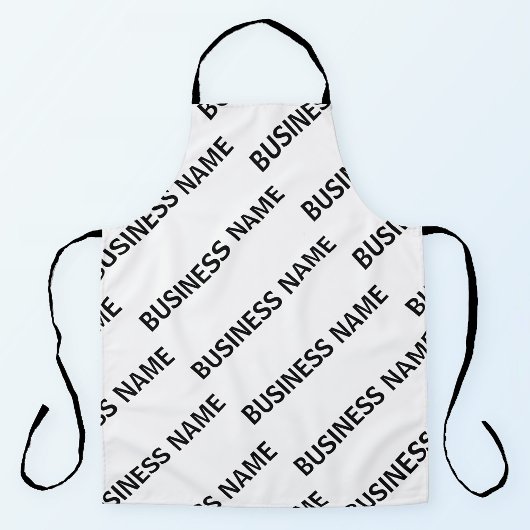 Ihr Geschäftsnamensmuster | Schwarz/Weiß Schürze