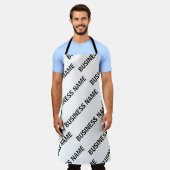 Ihr Geschäftsnamensmuster | Schwarz/Weiß Schürze (Getragen)