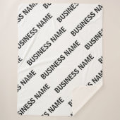 Ihr Geschäftsnamensmuster | Schwarz/Weiß Sherpadecke (Vorderseite)