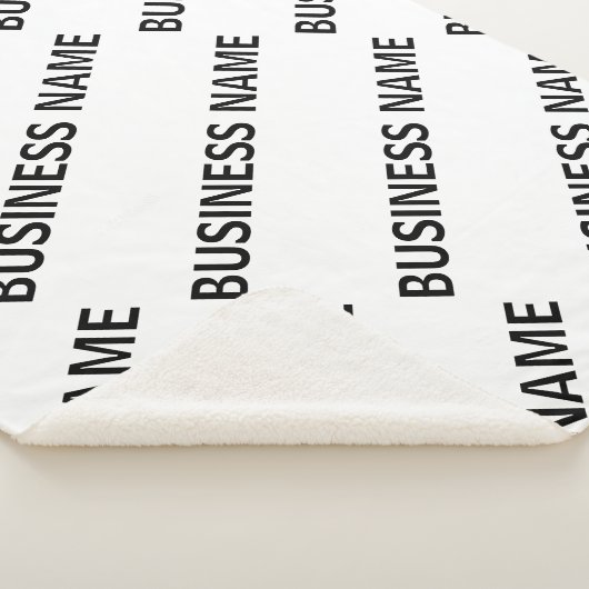 Ihr Geschäftsnamensmuster | Schwarz/Weiß Sherpadecke (3/4)