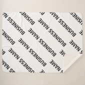 Ihr Geschäftsnamensmuster | Schwarz/Weiß Sherpadecke (Vorderseite (Horizontal))