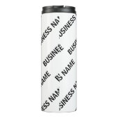 Ihr Geschäftsnamensmuster | Schwarz/Weiß Thermosbecher (Rückseite)