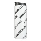 Ihr Geschäftsnamensmuster | Schwarz/Weiß Thermosbecher (Nach rechts gedreht)