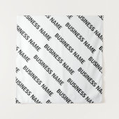 Ihr Geschäftsnamensmuster | Schwarz/Weiß Wandteppich (Vorderseite (Horizontal))