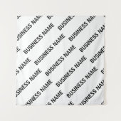 Ihr Geschäftsnamensmuster | Schwarz/Weiß Wandteppich (Vorderseite)