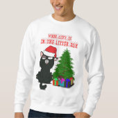 IHR GESCHENK IST IN DER LITTER BOX, Meowy Catmas G Sweatshirt (Vorderseite)