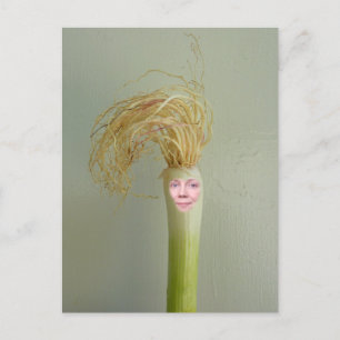 Ihr Gesicht auf der Springzwiebel Postkarte