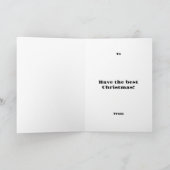 Ihr Gesicht auf einer Weihnachtskarte Dankeskarte (Innenseite)