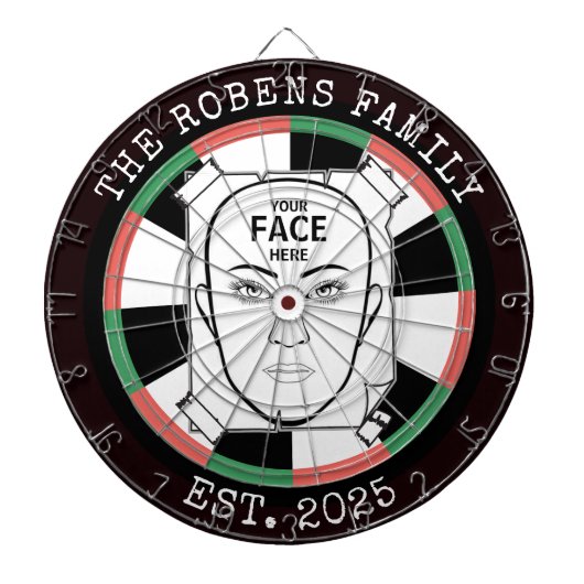 Ihr Gesicht Hier Dartboard Dartscheibe (vorne)