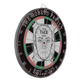 Ihr Gesicht Hier Dartboard Dartscheibe (Vorderseite Links)