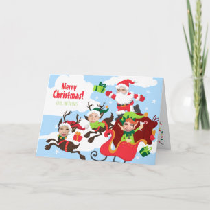 Ihr Gesicht hier! Familie der lustigen Karte des