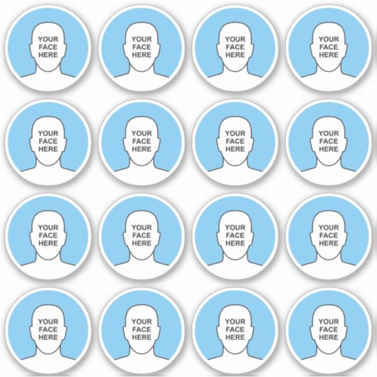 Ihr Gesicht im Circle Aufkleber-Set Aufkleber (Vorderseite)