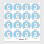 Ihr Gesicht im Circle Aufkleber-Set Aufkleber (Blatt)