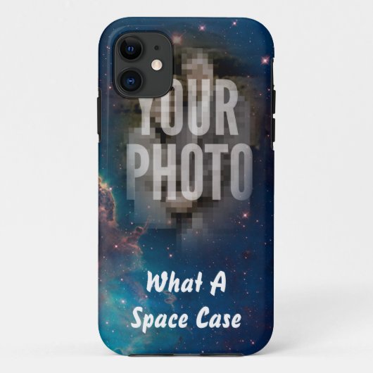 Ihr Gesicht im Space CUSTOM FOTO Case-Mate iPhone Hülle (Rückseite)