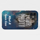 Ihr Gesicht im Space CUSTOM FOTO Case-Mate iPhone Hülle (Rückseite (Horizontal))