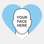 Ihr Gesicht in Herzsticker Herz-Aufkleber (Vorderseite)