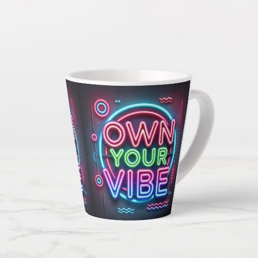 Ihr Gesicht - Neon Latte Tasse (Rechte Ecke)