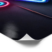 Ihr Gesicht - Neon Motivierend Poster (Ecke)