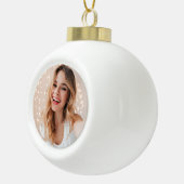 Ihr Gesicht zum Geburtstag Keramik Kugel-Ornament (Rechts)
