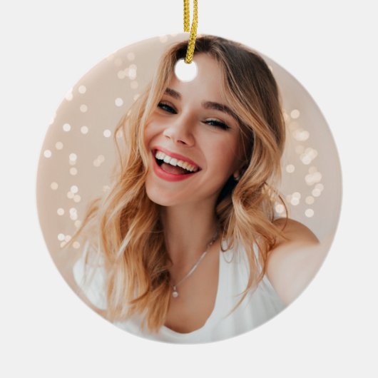 Ihr Gesicht zum Geburtstag Keramik Ornament (Vorne)