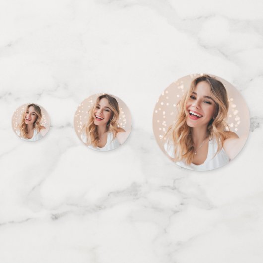 Ihr Gesicht zum Geburtstag Konfetti (Vorderseiten)