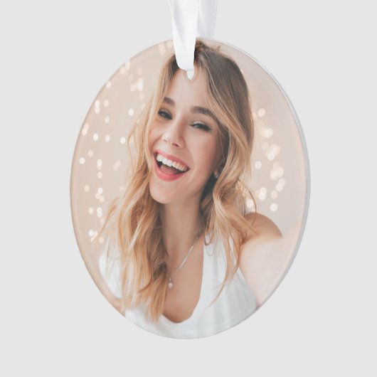 Ihr Gesicht zum Geburtstag Ornament (Vorderseite)