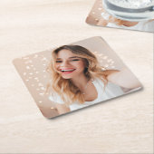 Ihr Gesicht zum Geburtstag Rechteckiger Pappuntersetzer (angewinkelt)