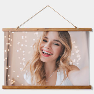 Ihr Gesicht zum personalisierten Geburtstag Wandteppich Mit Holzrahmen