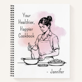 Ihr gesünderes, glücklicheres Aquarellkochbuch Notizblock