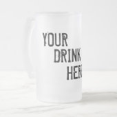 IHR GETRÄNK HIER MATTGLAS BIERGLAS (Vorderseite Links)