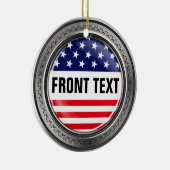 Ihr Gewohnheit USA-Knopf Keramik Ornament (Rechts)