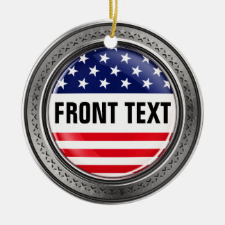 Ihr Gewohnheit USA-Knopf Keramik Ornament