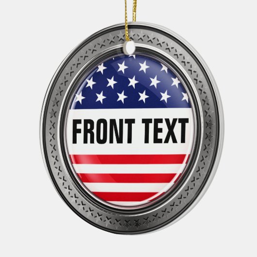 Ihr Gewohnheit USA-Knopf Keramik Ornament (Links)