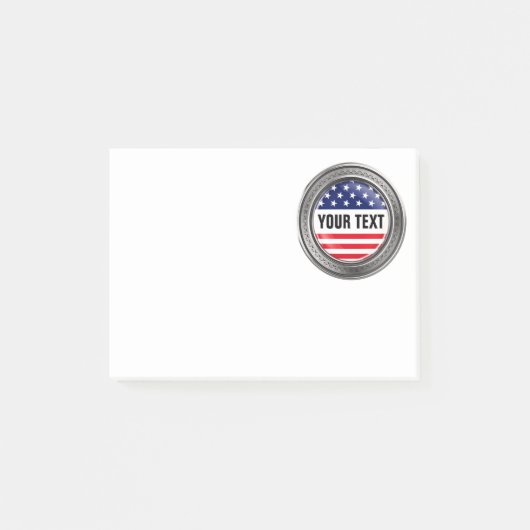 Ihr Gewohnheit USA-Knopf Post-it Klebezettel (Vorderseite)