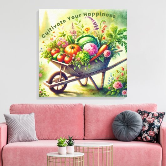 Ihr Glück fördern Leinwanddruck (Insitu (Wohnzimmer))