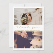 Ihr glückliches Foto, moderne Dankeschön-Karte Dankeskarte (Vorderseite)