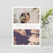 Ihr glückliches Foto, moderne Dankeschön-Karte Dankeskarte (Stehend Vorderseite)
