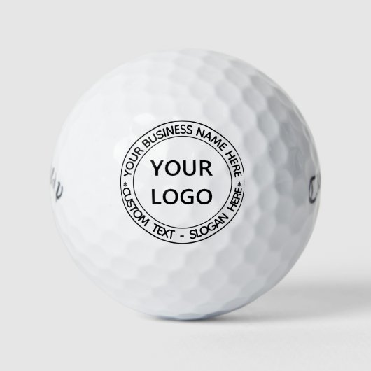 Ihr Golfball Logo Name Slogan Personalisiert (Vorderseite)