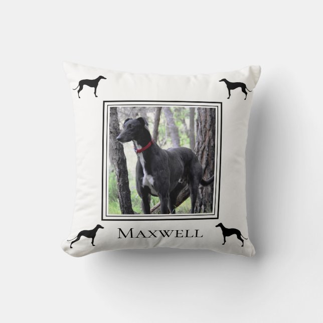 Ihr Greyhound-Foto Personalisiert Kissen (Vorderseite)