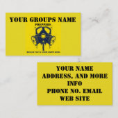 IHR GRUPPEN-NAME VISITENKARTE (Vorne/Hinten)